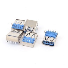 5Pcs 9 Pin 90 Degree Panel Mount USB3.0 Type A Female Port Jack Socket Connector picture