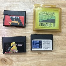 Lot Of 4 Tandy Computer Cartridges Silpheed Chess Mind Roll Finance II TRS 80 picture