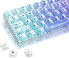XVX Clear Keycaps, White Transparent Keycaps 60 65 75 100 Percent, Crystal Ceram picture