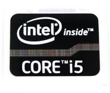 50 PCS Intel Core i5 Black Sticker Case Badge Genuine USA Lot Wholesale OEM picture