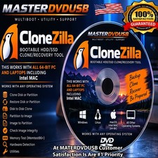 Clonezilla Bootable HDD/SSD Clone & Recovery Tool DVD Windows Mac Linux picture