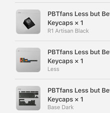 PBTfans Less but Better Dark Keycaps Set Black English QWERTY Standard picture