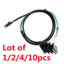 LOT Mini SAS 36P SFF-8087 to 4 SFF-8482 Connectors With SATA Power Cable 1M picture