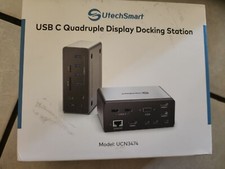 UtechSmartUSB C Quadruple Display Docking Station UCN3474 Open Box  picture