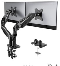 HUANUO FlowLift™ Dual Monitor Stand, Fully Adjustable Gaming Monitor Desk Mount  picture