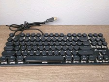 FL-ESPORTS GT87S 87 Key USB Wired Mechanical Keyboard Round Keycaps White Light picture