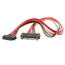 SFF-8482 SAS Hard Drive Extension Cable 29-Pin Male to Female 50cm Black 26AWG picture