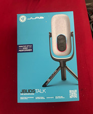 JLab JBuds Talk USB-C Desktop Microphone White Mute Gain Volume Headphone Jack picture