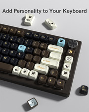 MOA Profile PBT Keycaps,132 Keys Janese Style Keycap Set with Cute Icons, Dye... picture