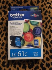 Brother LC61C Genuine Cyan Ink Cartridge New In Original Box Exp 12/2020 picture