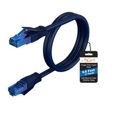 Cat6 Ethernet Patch Cable 0.6 FT Short Snagless LAN Network Cord Blue picture