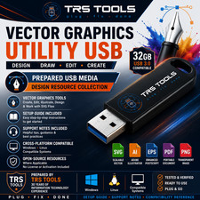Pro Vector Graphics Utility USB 32GB Design Tools Setup Guide TRS Tools picture