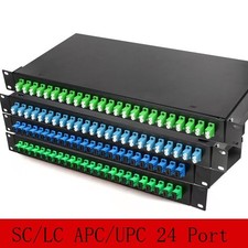 24 Port SC LC UPC/APC Fiber Patch Panel Adapter Pigtail Optic Fiber Terminal Box picture