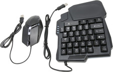Half Hand Gaming Keyboard and Mouse Combo,Pubg Wired Mechanical RGB LED Backlit picture