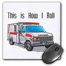 3dRose This How I Roll Ambulance EMT Design MousePad picture