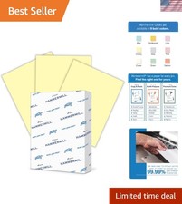 Eco-Friendly 20 lb Canary Yellow Copy Paper, Smooth Finish - 1 Ream, 500 Sheets picture