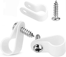 100 Pack 1/4 Inch Rope Light P-Style Mounting Clips with Compatible Stainless... picture