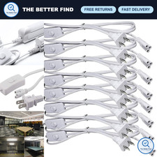 6FT LED Tube Power Extension Cable with On/Off Switch for T5/T8 Light Fixtures picture