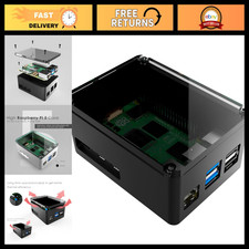 Aluminum Extra High Pi Case for Raspberry Pi 5 - Durable Black Enclosure picture