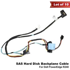 Lot of 10 Dell PowerEdge R240 SAS/SATA Hard Disk Backplane Cables VG7KV 02KN4G picture
