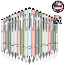 38 Morandi Color Ballpoint Pens with Stylus Tip - Smooth Writing & Style picture