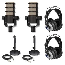 Rode PodMic Dynamic Podcasting Microphones (Pair) with Accessories picture