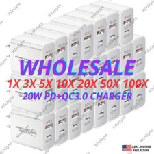 Lot QC3.0 PD 20W USB Type C Fast Wall Charger Adapter For iPhone 14 13 12 11 XR picture
