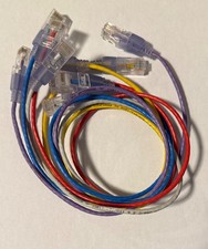 Monoprice SlimRun Cat6A Ethernet Patch Cable RJ45 21in Assorted Colors 5-Pack picture