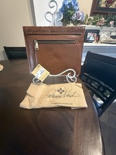Patricia Nash Italian Leather Midi Tech Portfolio for Apple iPad Tan NWT picture