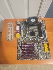 SOYO SY-K7V DRAGON Plus Motherboard with io panel, AMD cpu, and cooler picture