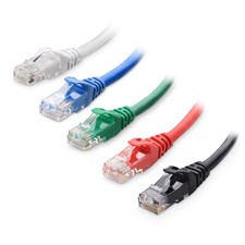 Cable Matters 10Gbps 5-Color Combo Snagless Cat 6 3 Feet, Blue,Green,White picture
