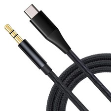 AUX CABLE USB-C TO 3.5MM AUDIO CORD CAR STEREO AUX-IN JACK for PHONES & TABLETS picture