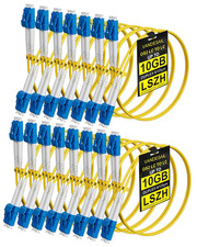 LC to LC Fiber Patch Cable, OS2 Single Mode, 1M(3.3FT), 15 Pack picture