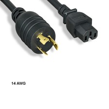 LOT 10pcs 12ft 14AWG Power Cable NEMA L6-20P to IEC-603203 C15 15A/250V SJT Lock picture