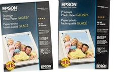 40 Sheets EPSON Premium Photo Paper - GLOSSY - 5x7 Inches - Sealed (2 x 20) picture
