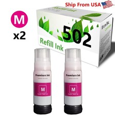 2PACK T502 502 Magenta Refill Ink Bottle Work With ET-2750 Printer picture