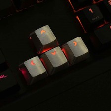 QWERASDF Stainless Steel Metal Keycap For Mx Mechanical Keyboard Key cap New picture