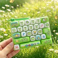 26-Key Clicker Fidget Keychain Anti Stress Keyboard Keycap Toy picture