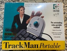 Vintage Logitech Trackman Portable Mouse No. 4094 Brand New Factory Sealed 1994 picture
