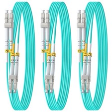 3 PCS OM4 LC To LC Fiber Optic Patch Cable 2m 50/125um Multimode LSZH picture