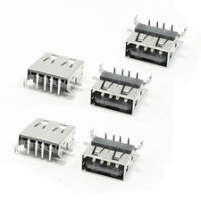 5 Pieces USB2.0 Type A Female Jack Right Angle PCB Mount Port picture