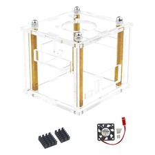 Acrylic Enclosure Clear Shell Case Part W/ Cooling Fan For Orange Pi Zero 3 picture