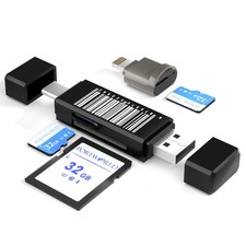 USB-A SD Micro SD Card Reader Dual Slot OTG Photo & Video Transfer Adapter USB-C picture