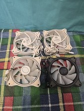 Cooler Master Fan Computer Parts #650-1800RM Lot of 4 (3 White 1 Black) picture