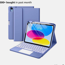 Harvopu Backlit Wireless Trackpad Keyboard Folio for iPad 10th/11th 11in Blue picture
