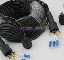 150M Outdoor DVI LC Fiber Optic Patch Cord Waterproof 4 cores Armored TPU Cable picture