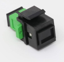 Fiber Optic Keystone Coupler Jack SC Simplex Singlemode APC Black Adapter picture