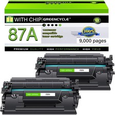 greencycle 87A Black Toner Cartridge Compatible Replacement for HP CF287A | 8... picture