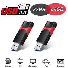 LOT 32/64GB USB3.0 High Speed Flash Drive Memory Stick Retractable Thumb Drive picture