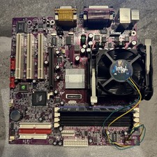 JETWAY P4MFP533T MOTHERBOARD + 2GHz INTEL PENTIUM CPU + RAM. UNTESTED picture